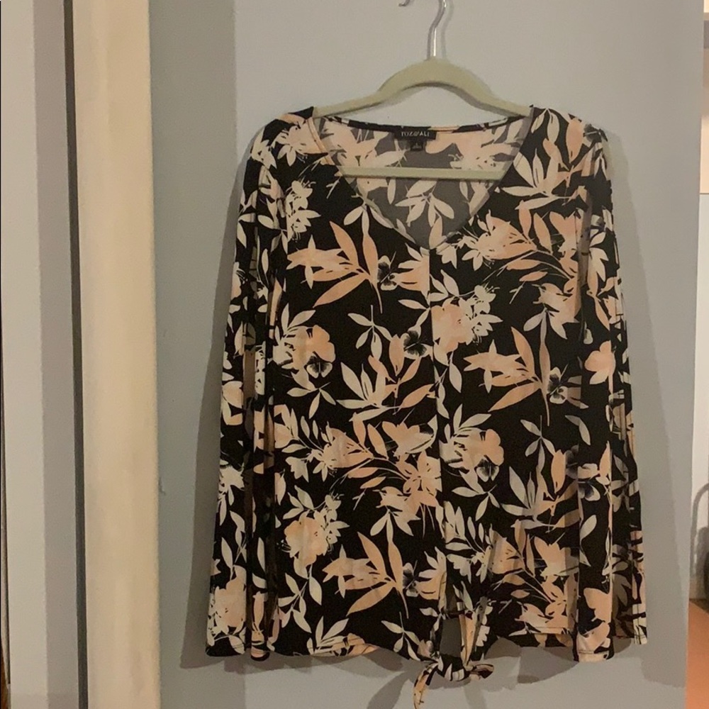 Black and floral long sleeve